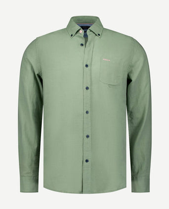 NZA shirt clayton linnen blend classic army