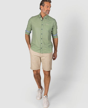 NZA shirt clayton linnen blend classic army