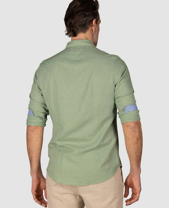 NZA shirt clayton linnen blend classic army