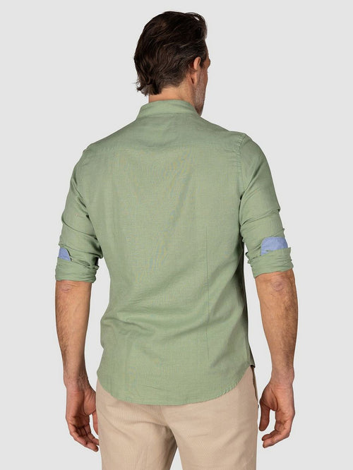 NZA shirt clayton linnen blend classic army
