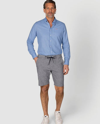 NZA shirt clayton linnen blend pacific blue