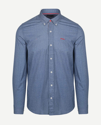 NZA shirt James oban poplin blauw | Regular-fit