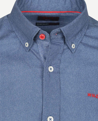 NZA shirt James oban poplin blauw | Regular-fit
