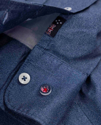 NZA shirt James oban poplin blauw | Regular-fit