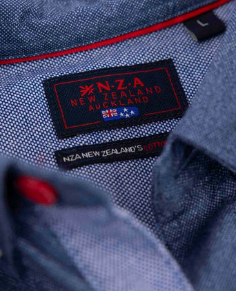 NZA shirt James oban poplin blauw | Regular-fit