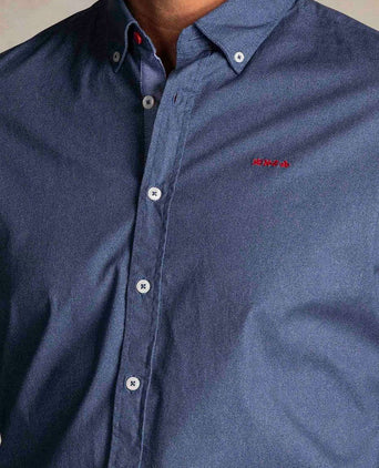 NZA shirt James oban poplin blauw | Regular-fit