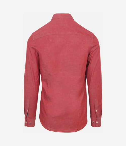 Shirt James twill melange rood