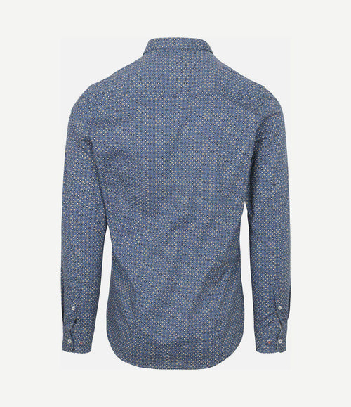 Shirt kylan poplin print blauw