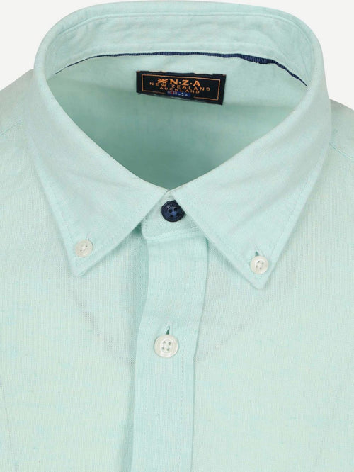 Shirt linnen blend aqua