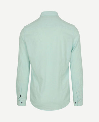 Shirt linnen blend aqua