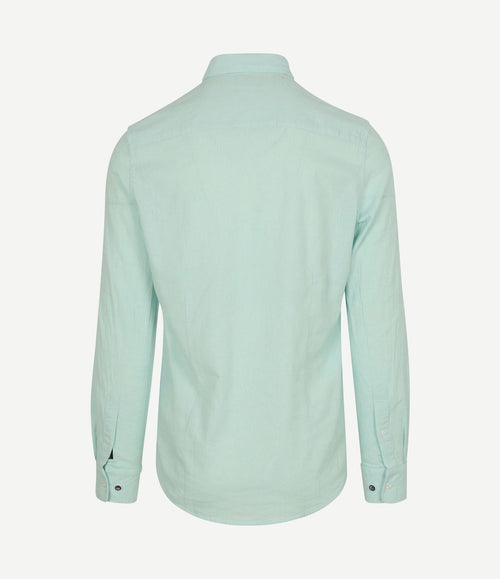 Shirt linnen blend aqua