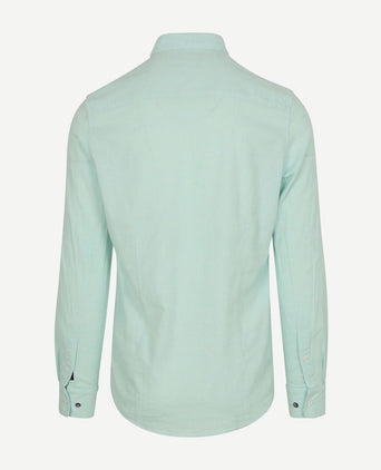 Shirt linnen blend aqua