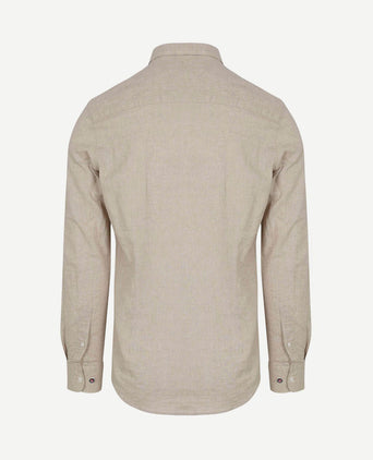 Shirt linnen blend beige