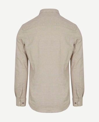 Shirt linnen blend beige