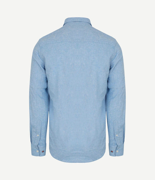 Shirt linnen blend sailing blauw