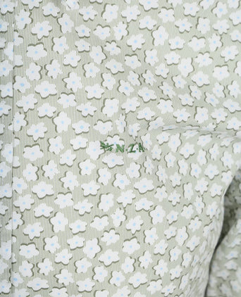 Shirt oban poplin bloemenprint groen