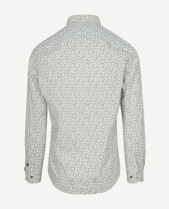 Shirt oban poplin bloemenprint groen