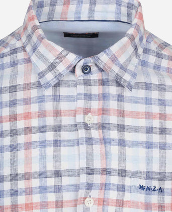 Shirt picton linnen blend ruit multicolour