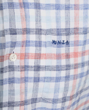Shirt picton linnen blend ruit multicolour
