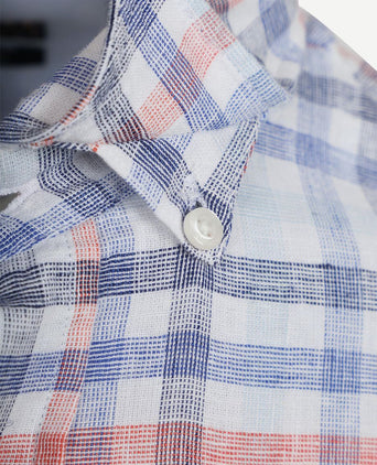 Shirt picton linnen blend ruit multicolour