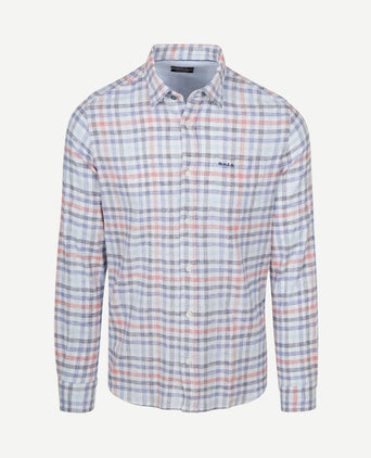 Shirt picton linnen blend ruit multicolour