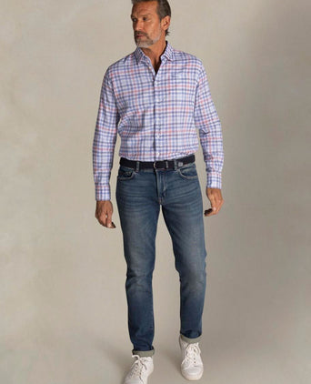 Shirt picton linnen blend ruit multicolour