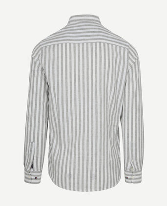 Shirt picton linnen blend streep groen