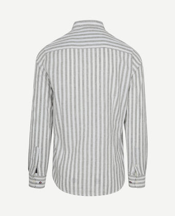 Shirt picton linnen blend streep groen