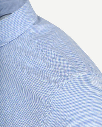 Shirt tuki jacquard print blauw