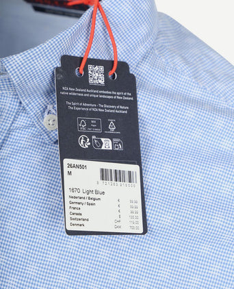 Shirt tuki jacquard print blauw