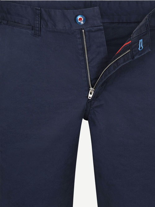 Shorts twill stretch lake donkerblauw