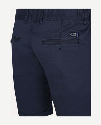 Shorts twill stretch lake donkerblauw