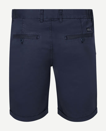 Shorts twill stretch lake donkerblauw