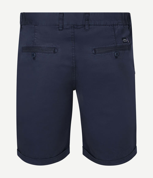 Shorts twill stretch lake donkerblauw