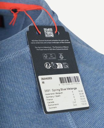 Sweater french rib huntly blauw