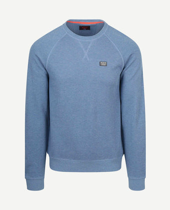Sweater french rib huntly blauw
