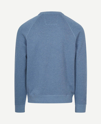 Sweater french rib huntly blauw