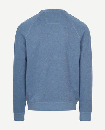 Sweater french rib huntly blauw