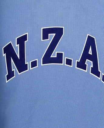 Sweater french rib logo blauw