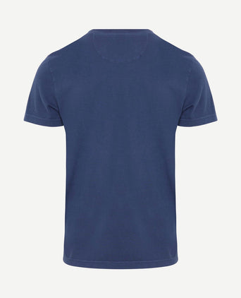 T-shirt faded logo donkerblauw