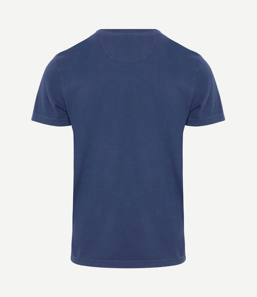 T-shirt faded logo donkerblauw