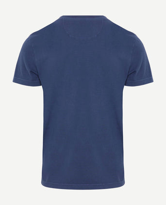 T-shirt faded logo donkerblauw
