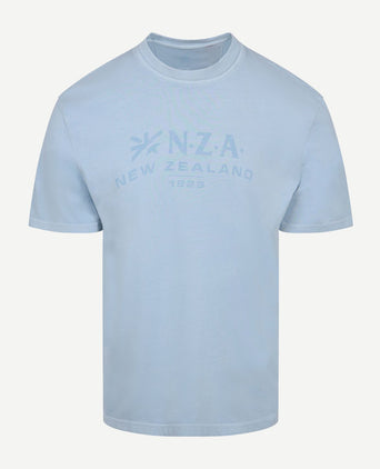 T-shirt faded logo sky blue