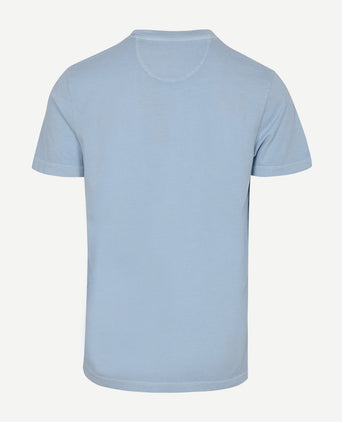 T-shirt faded logo sky blue