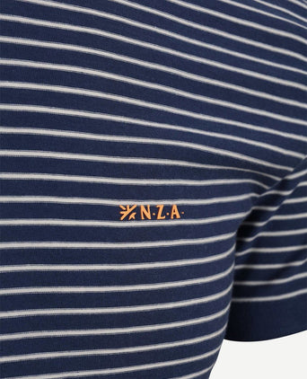 T-shirt jersey stripe donkerblauw sky