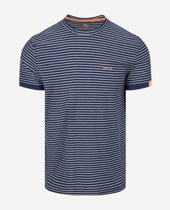 T-shirt jersey stripe donkerblauw sky