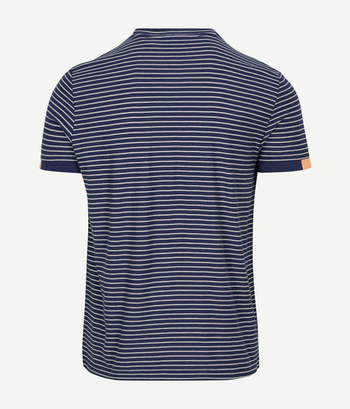 T-shirt jersey stripe donkerblauw sky