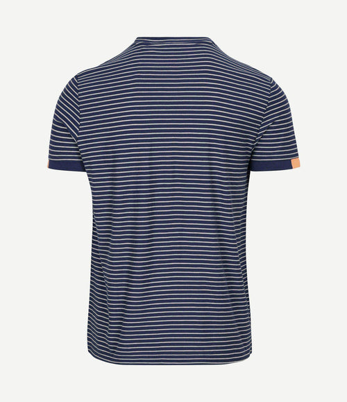 T-shirt jersey stripe donkerblauw sky