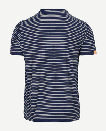 T-shirt jersey stripe donkerblauw sky