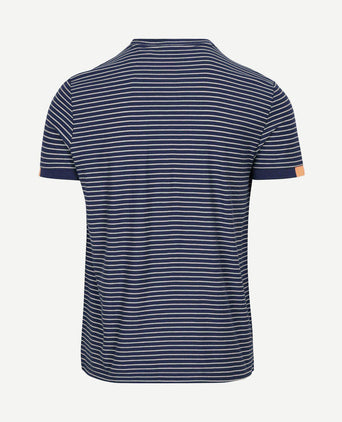 T-shirt jersey stripe donkerblauw sky